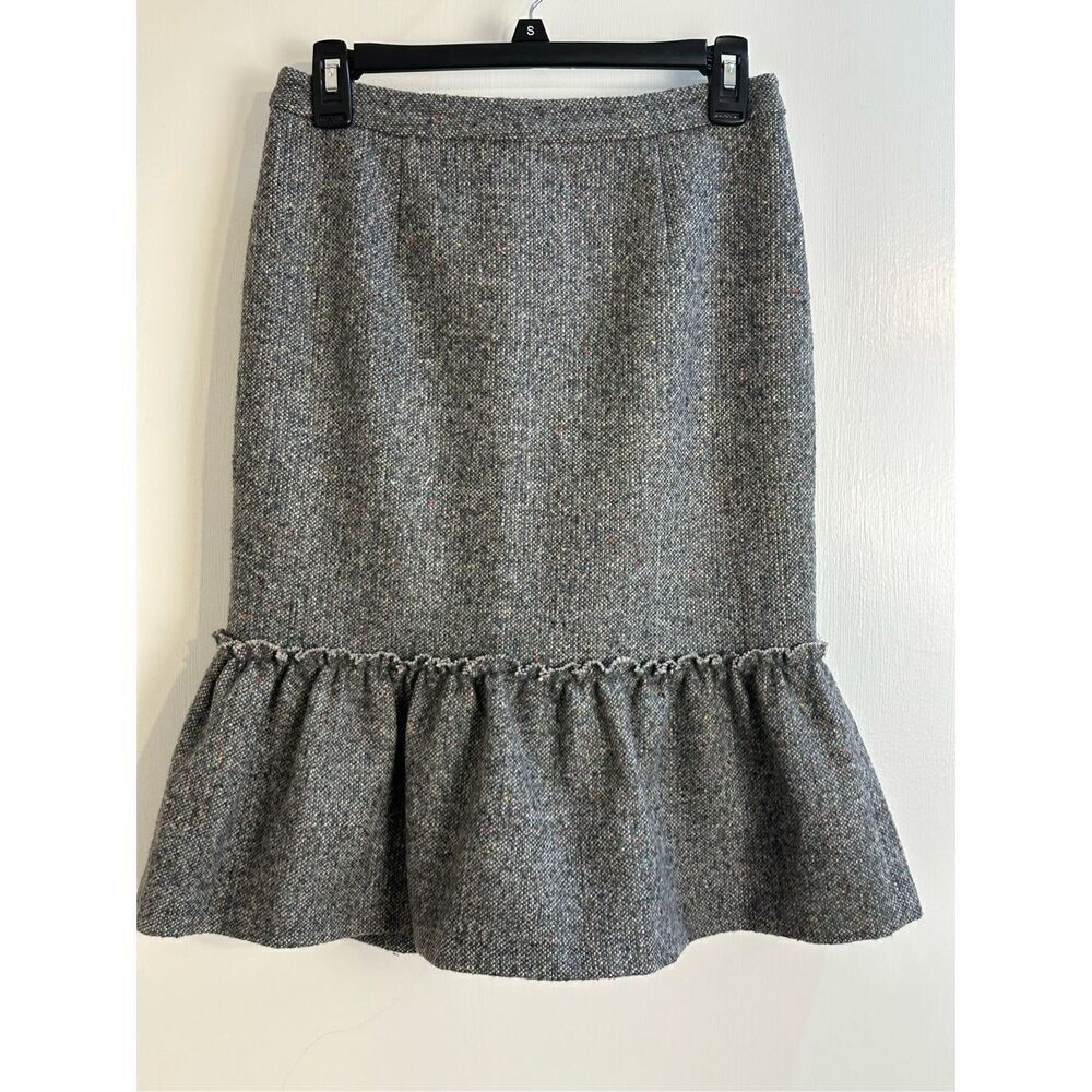 Halogen gray wool skirt with flounce size 4P